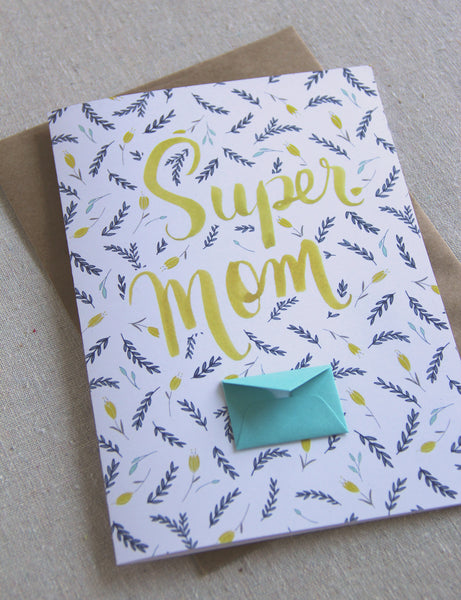Super Mom - Tiny Envelope Mother's Day Card