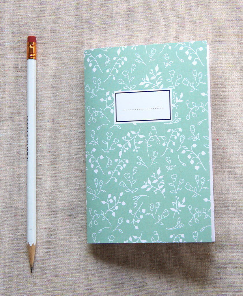 Mini Journal - Mint Vines