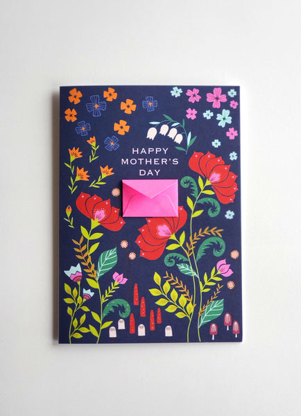 Folksy Florals - Tiny Envelope Mother's Day Card