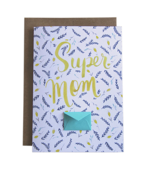 Super Mom - Tiny Envelope Mother's Day Card