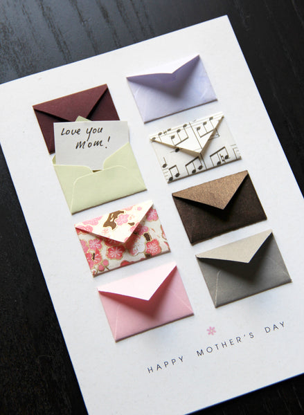 Music Notes & Cherry Blossoms - Tiny Envelope Mother's Day Card
