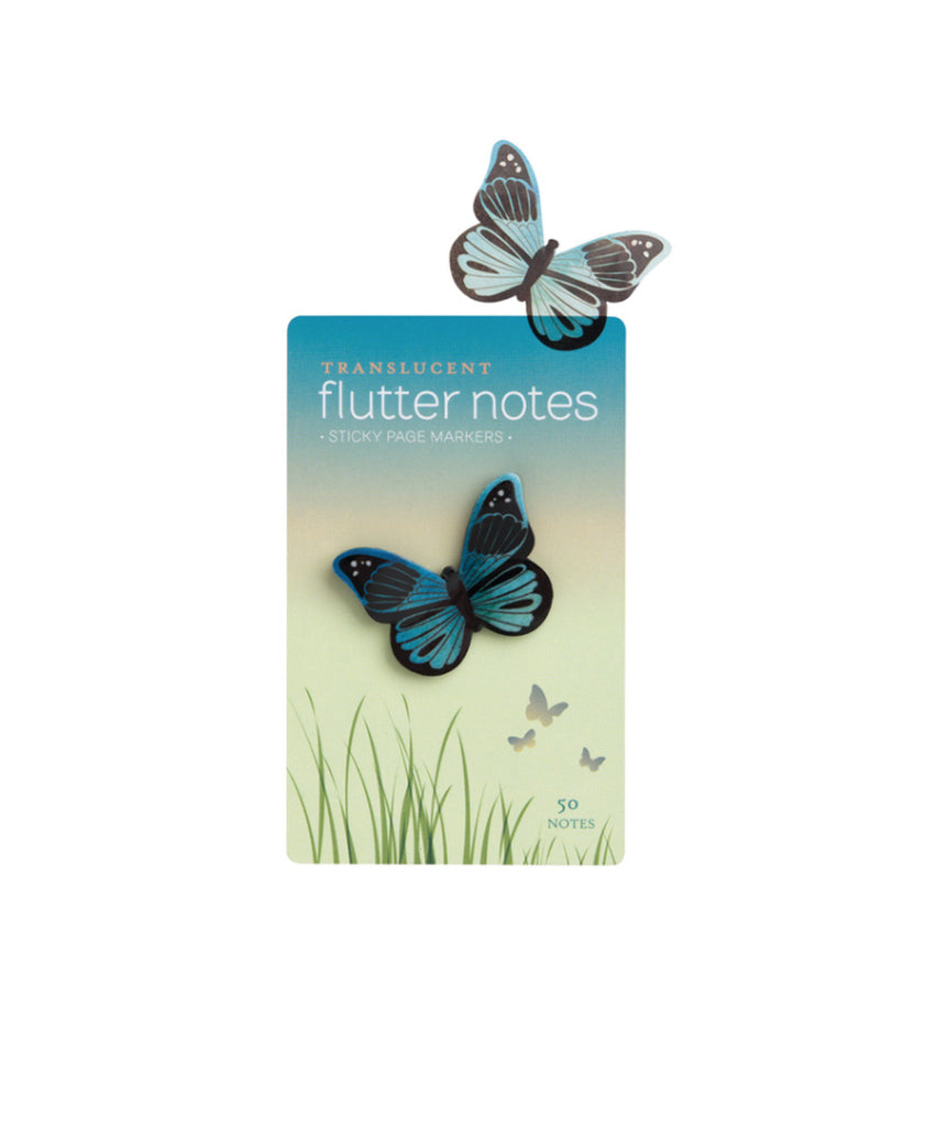 Blue Translucent Butterfly Sticky Notes