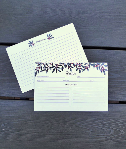 Berries Hand Illustrated Recipe Cards