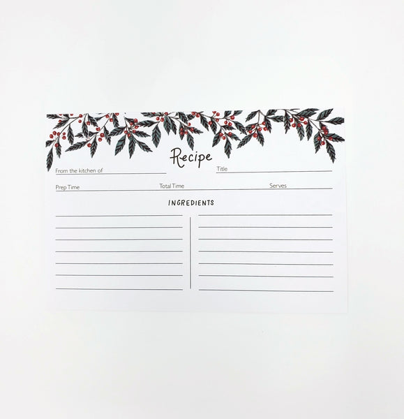 Berries Hand Illustrated Recipe Cards