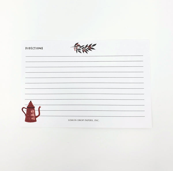 But First Coffee Hand Illustrated Recipe Cards