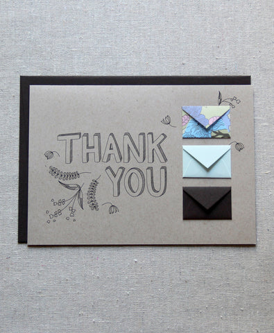 Thank You Botanicals - Tiny Envelope Card